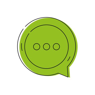 renk sohbet kabarcık metin iletisi vektör çizim notları