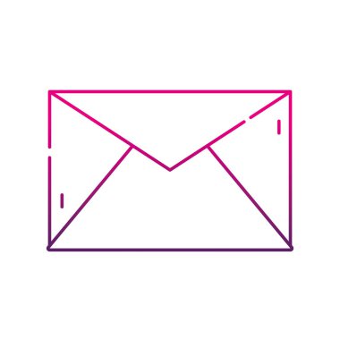 siluet e-posta mektup mesaj metin tasarım vektör çizim