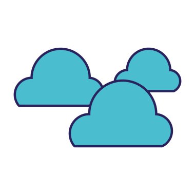 doğal bulutlar gökyüzünde ve güzel hava tasarlamak vektör