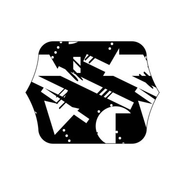 kontur çizgi quadrate geometrik soyut stili arka plan vektör çizim ile