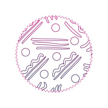 renkli cirlce soyut stil memphis arka plan vektör çizim ile kare