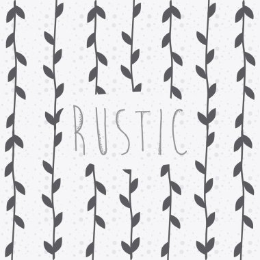 Rustik elle çizilmiş arka plan simge vektör çizim grafik tasarım bırakır