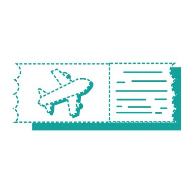 noktalı şekil Uçak Bilet belgeye tatil seyahat vektör çizim