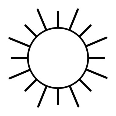 çizgi düz güneş ışıkları ray üzerinde beyaz arka plan vektör çizim ile