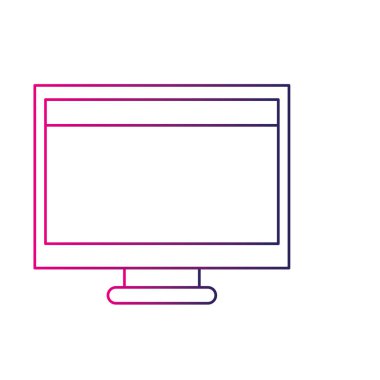 renkli bilgisayar teknolojisi ile ekran ve webside tasarım vektör çizim