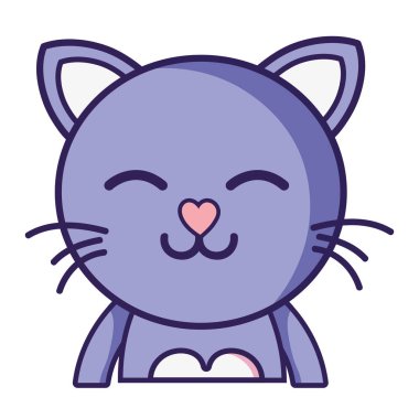 uyuyan kedi sevimli kedi hayvan vektör çizim