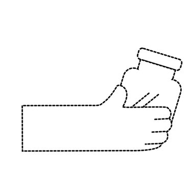 noktalı şekli el ile vektör çizim şeyler kaydetmek için kristal kavanoz