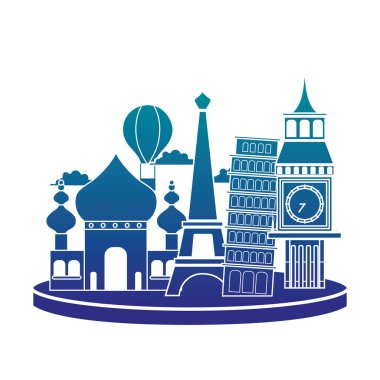 siluet tatil yolculuk vektör çizim sitenin macera seyahat