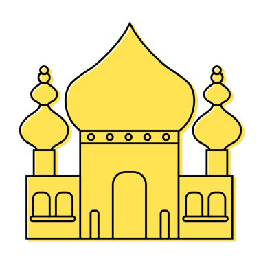 renk taj mahal içinde Hindistan yolculuğu tatil vektör çizim