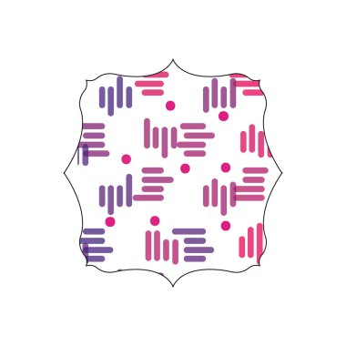 soyut geometrik tarzı arka plan vektör çizim ile kare