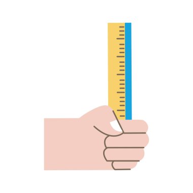 renkli el ile cetvel okul kap tasarlamak vektör