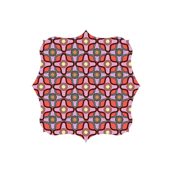 Quadrat Mit Grafik Nahtlose Muster Hintergrund Stil Vektor Illustration — Stockvektor