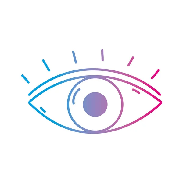 Line Human Eye Vision Eyelashes Design Vector Illustration — Stock Vector