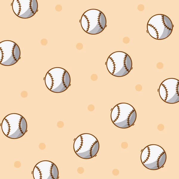 Бейсбольні Спортивні Ячі Візерунок Фон Векторні Ілюстрації Графічний Дизайн — стоковий вектор