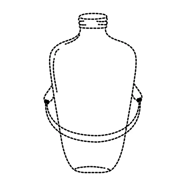 ワイヤー ハンドル デザイン ベクトル図の点線図形石工瓶 — ストックベクタ