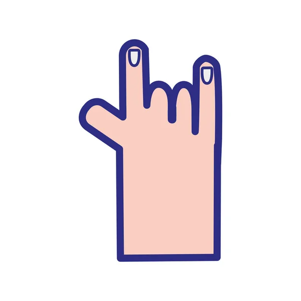 Hand Mit Fingerzeichen Und Nägeln Design Vektor Illustration — Stockvektor