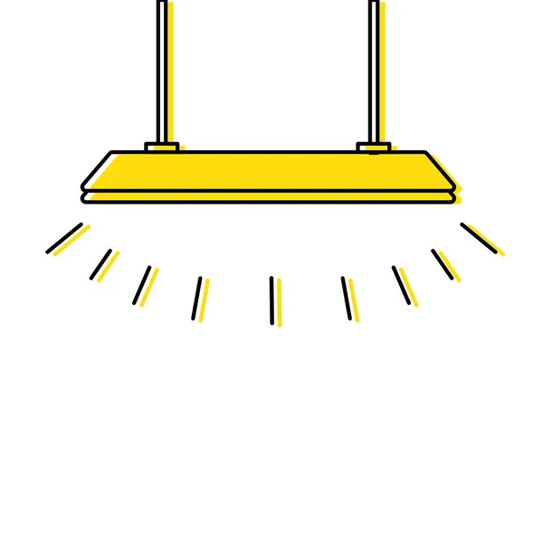 Barevné Závěsné Světlo Lampy Elektrické Interiérové Dekorace Vektorové Ilustrace — Stockový vektor