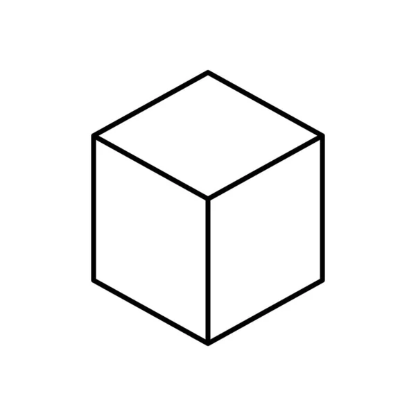Forma Cubo Tema Geométrico Abstracto Diseño Aislado Ilustración Vectorial — Vector de stock