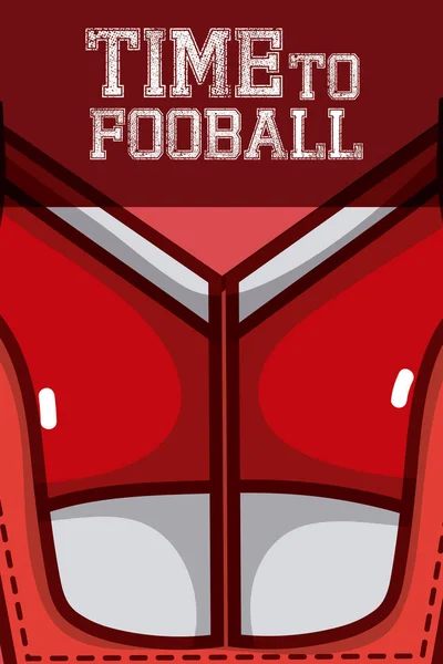 Zeit Für Fußball Rüstung Vektor Illustration Grafik Design — Stockvektor