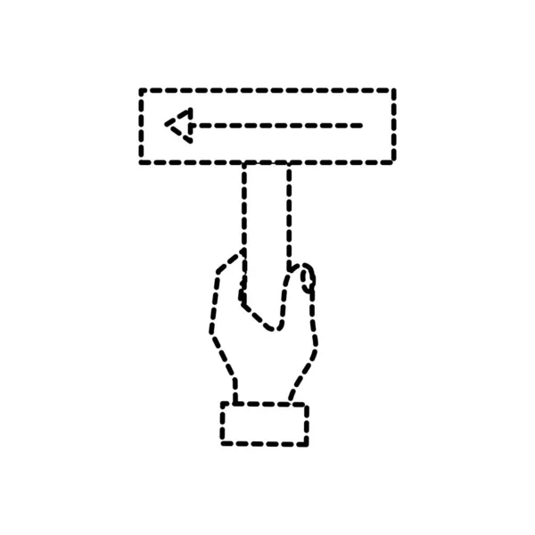 Panneau Signalisation Routière Thème Message Conception Isolée Illustration Vectorielle — Image vectorielle