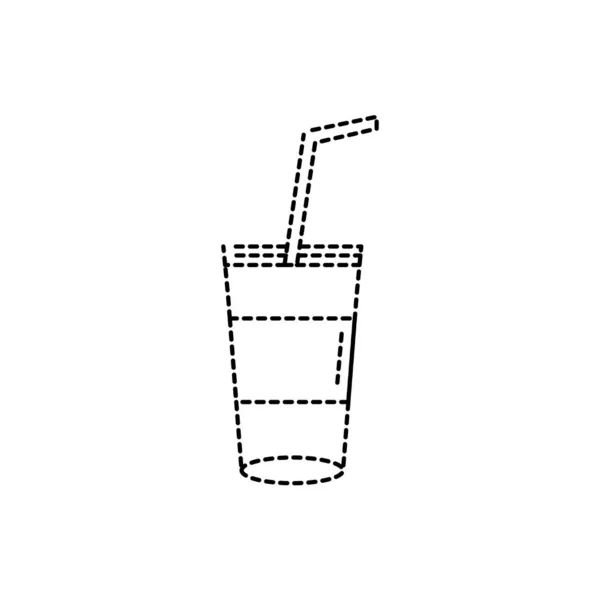 Prickade Formen Smoothie Dryck Uppfriskning Glas Vektorillustration — Stock vektor