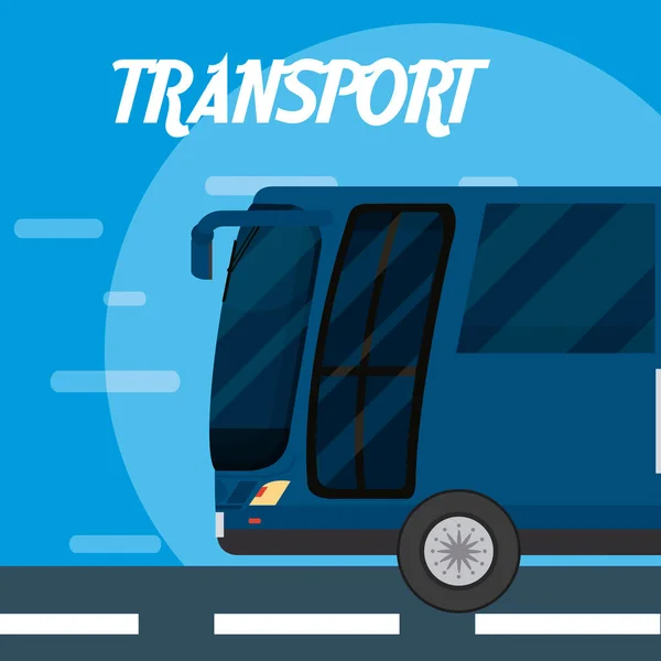 Public Bus Road Transport Vector Illustration Graphic Design — Stock Vector