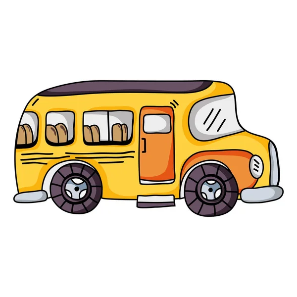 Vehicle School Bus Education Transportation Vector Illustration — Stock Vector