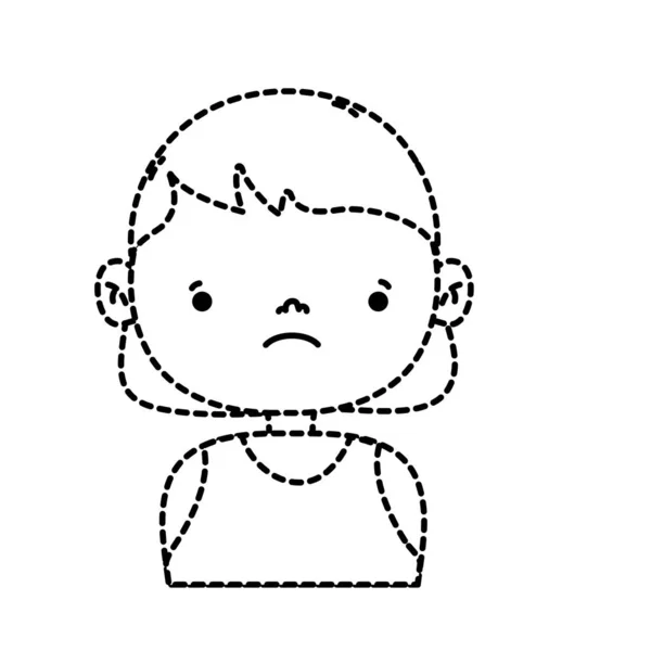 ブラウスや髪型のデザイン ベクトル図で点線図形アバター女の子 — ストックベクタ