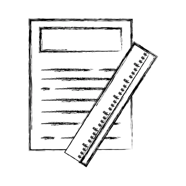 数字纸文件与标尺对象设计向量例证 — 图库矢量图片