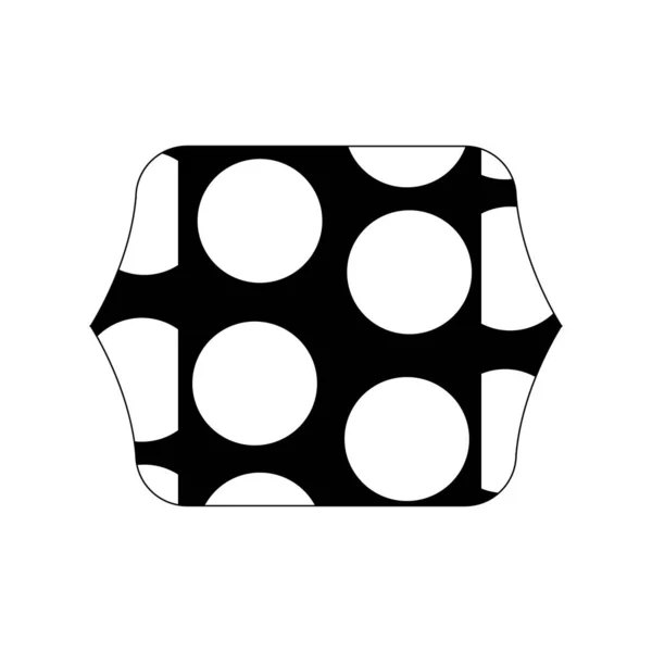 Konturlinie Quadrat Mit Memphis Geometrische Figur Hintergrund Vektor Illustration — Stockvektor