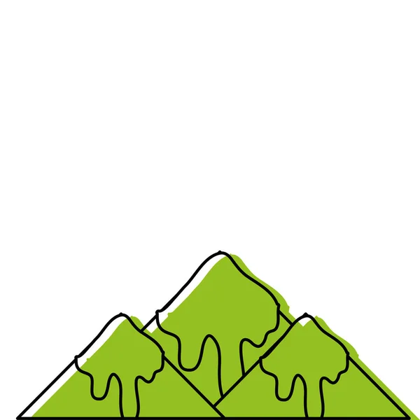 Color Natural Nevado Montaña Clima Frío Vector Ilustración — Vector de stock