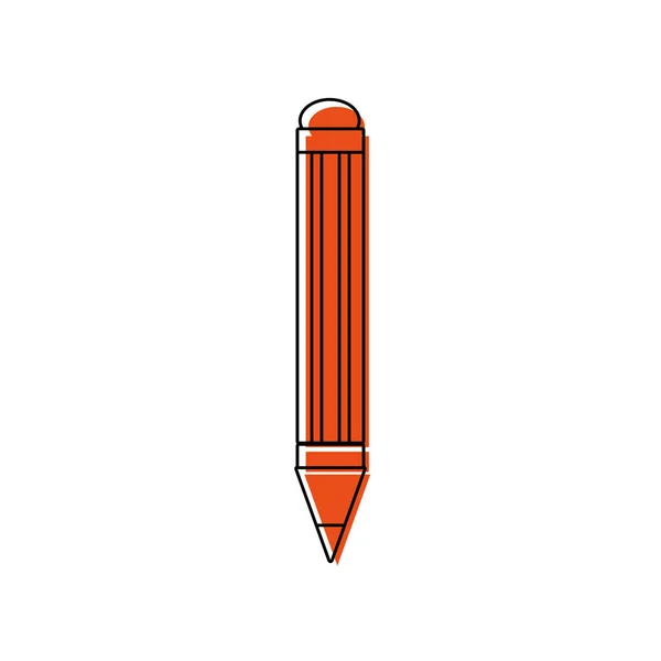 École Crayon Couleur Pour Étudier Illustration Vectorielle Ustensile — Image vectorielle