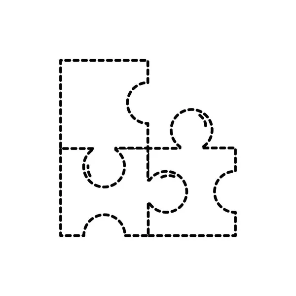 Decimale Vorm Puzzels Stukjes Spel Idee Oplossing Vector Illutration — Stockvector