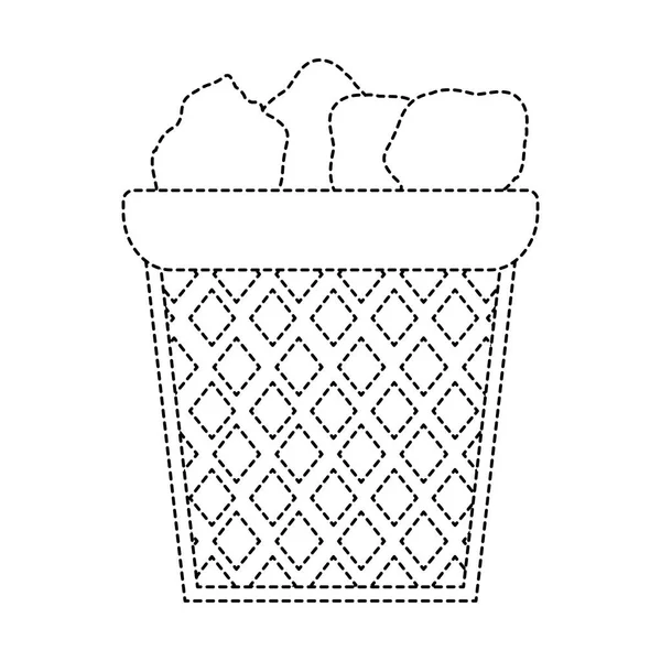 Illustration Vectorielle Document Recyclage Déchets Papier Bureau Forme Pointillée — Image vectorielle