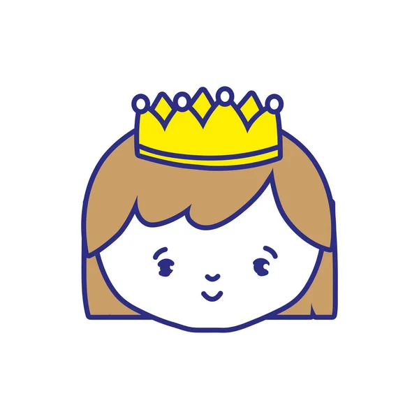 Princesa Del Reino Real Tema Imperial Diseño Aislado Ilustración Vectorial — Vector de stock