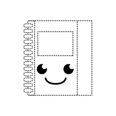 Mary'e şekil mil ve sevimli defter nesne kawaii vektör çizim