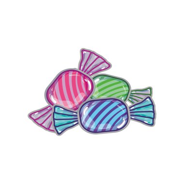 lezzetli tatlı tatlı şeker vektör çizim şekerler