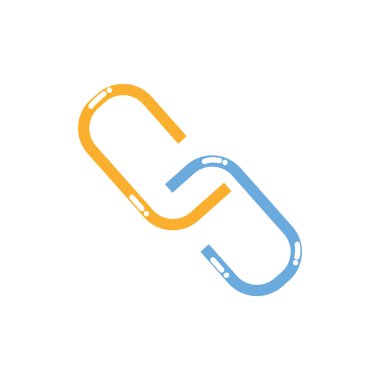 Bağlantı Zinciri web ve bağlantı Tema izole tasarım vektör çizim