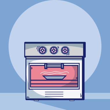 Ocak mutfak ekipman karikatür eşyaları illüstrasyon grafik tasarım vektör