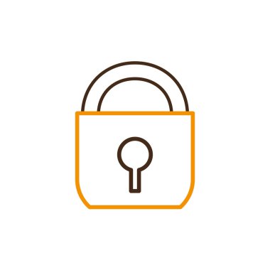 Asma kilit güvenlik sistemi ve uyarı Tema izole tasarım vektör çizim