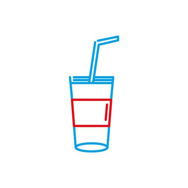 renkli yüzlü içecek refreshness cam vektör çizim