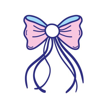 renkli şerit yay ile kaburgalar süsleme tasarlamak vektör