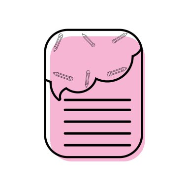 renk not kağıtları kalemleri eğitim tasarımı ile illüstrasyon vektör