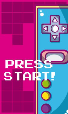 Video oyunu ve konsolları vektör çizim grafik tasarım