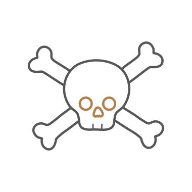 satır dansçı kafatası uyarı uyarı iletisi vektör çizim