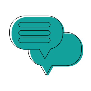 renk sohbet kabarcıklar metin notları mesaj vektör çizim