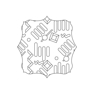 çizgi kare grafik memphis tarzı arka plan vektör çizim ile