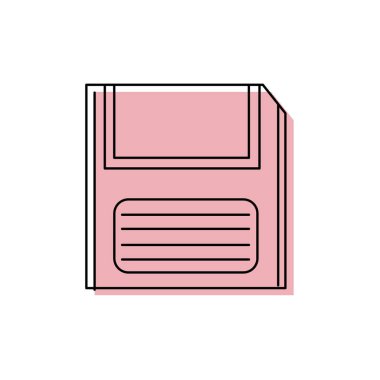 renk retro disket teknoloji veri bilgi vektör çizim ile