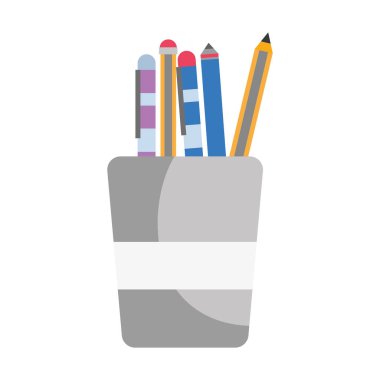 okul eşyaları aracı tasarlamak içinde illüstrasyon vektör