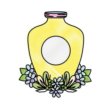 rendelenmiş gülümseme mason kavanoza kawaii etiket ve silah vecor çizim ile